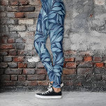 Legging Azul<br><div class="desc">As plumas azuis dançam-se através destas leggings.</div>