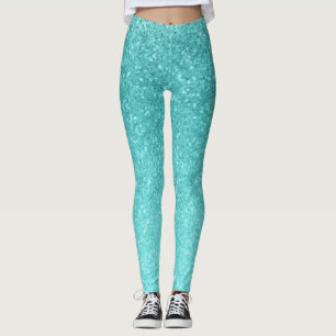 Legging Azul Água Brilho Cintilante Glamour Feminino Serei