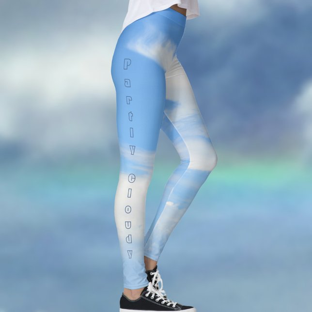 Legging Azul-azul-turvo azul-escuro Azul-branco (Criador carregado)