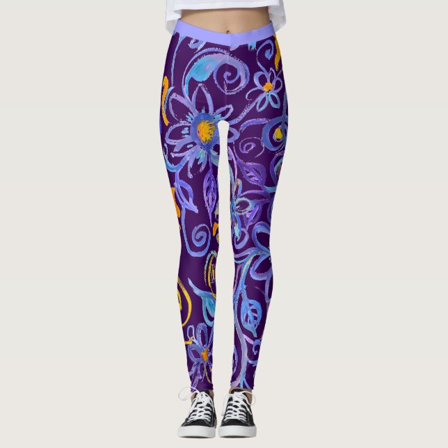 Legging Azul-boêmico (Frente)
