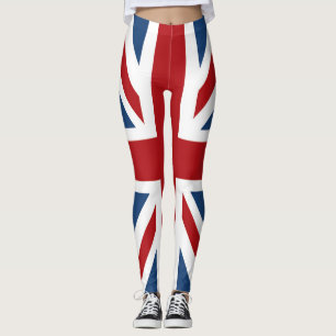 Legging Azul branco vermelho da bandeira BRITÂNICA de