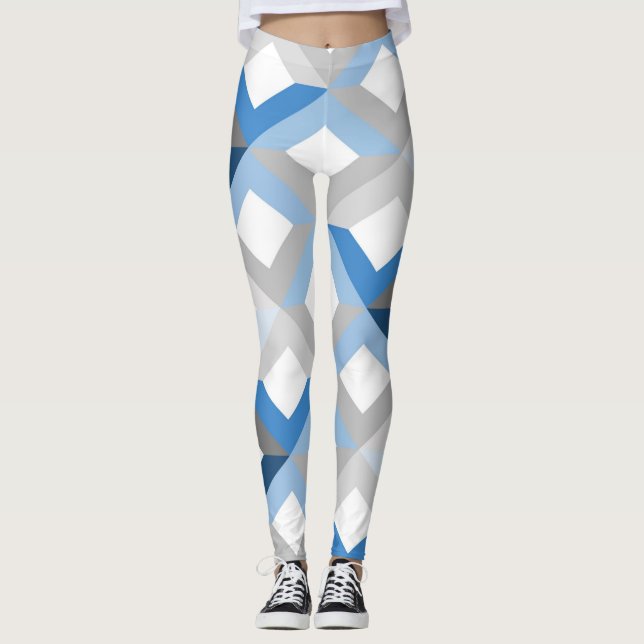 legging azul com chevrons (Frente)