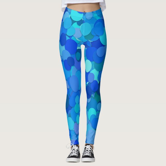 legging azul com confete (Frente)