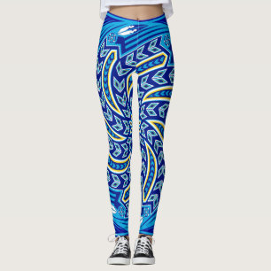 Legging Azul de espírito do vento