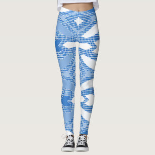 Legging Azul e branco "Ratti_Creative_Arts" tudo sobre Imp