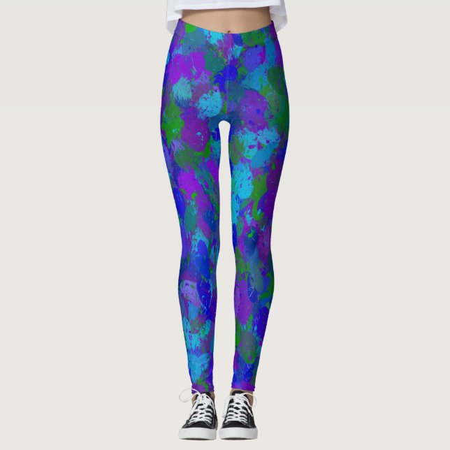 Legging Azul e Roxo (Frente)