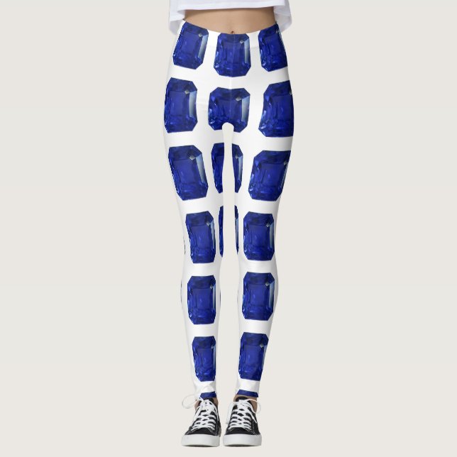 Legging Azul Gemstone Sapphire Quadrado (Frente)