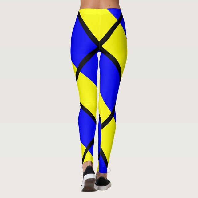 Legging Azul kilo e amarelo (Verso)