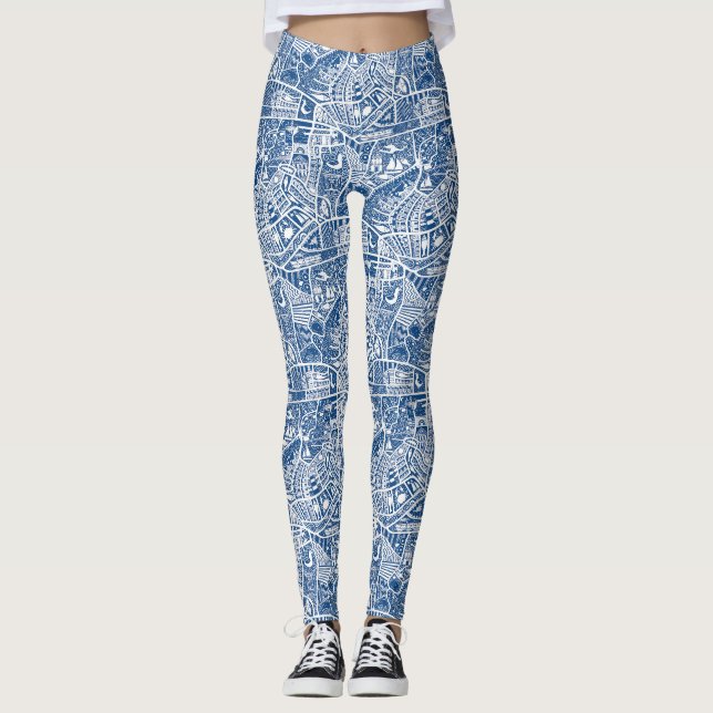 Legging azul marinho rural (Frente)
