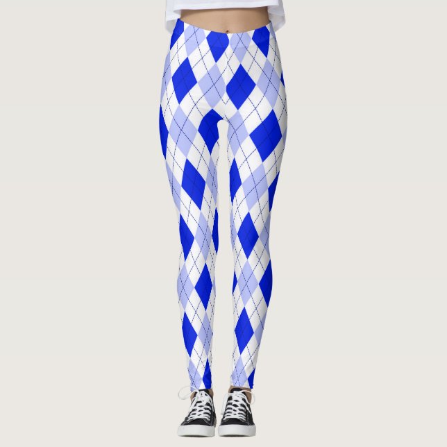 Legging Azul no Argyle Azul (Frente)
