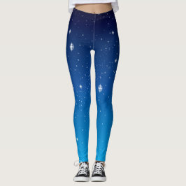 Legging Azul profundo céu noturno estrelado