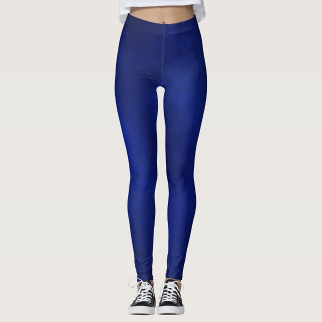 Legging Azul Profundo para combinar Henna Mandala Topo (Frente)