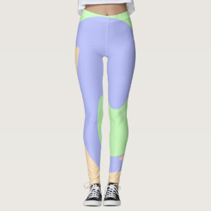 Legging Azul verde mármore fluido boho negrito