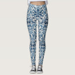 Legging Azulejo azul português<br><div class="desc">Este produto tem um design intricado com fundo azul escuro e padrões ornamentais brancos. O design lembra os estilos tradicionais de cerâmica ou porcelana,  que podem interessar a quem aprecia a estética clássica ou vintage.</div>