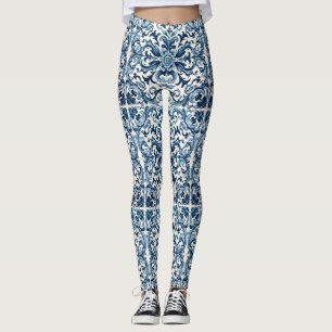 Legging Azulejo azul português