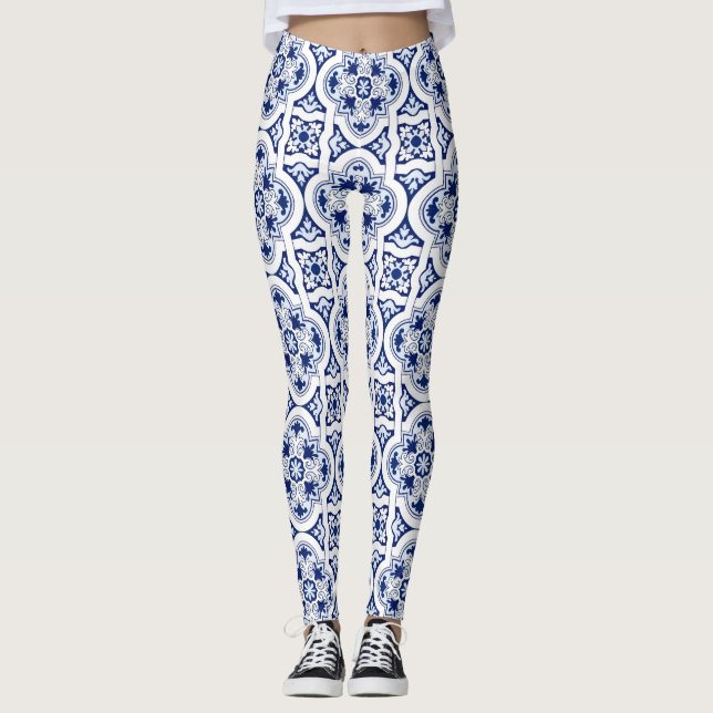 Legging Azulejo azul português (Frente)