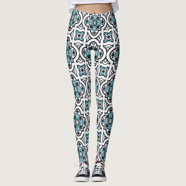 Legging Azulejo azul português (Frente)