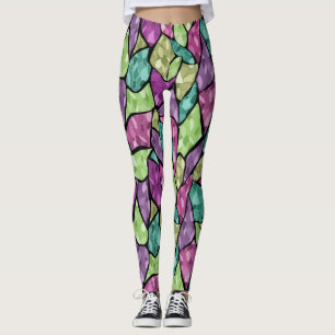 Legging Azulejo de mosaico de vidro moderno abstrato c