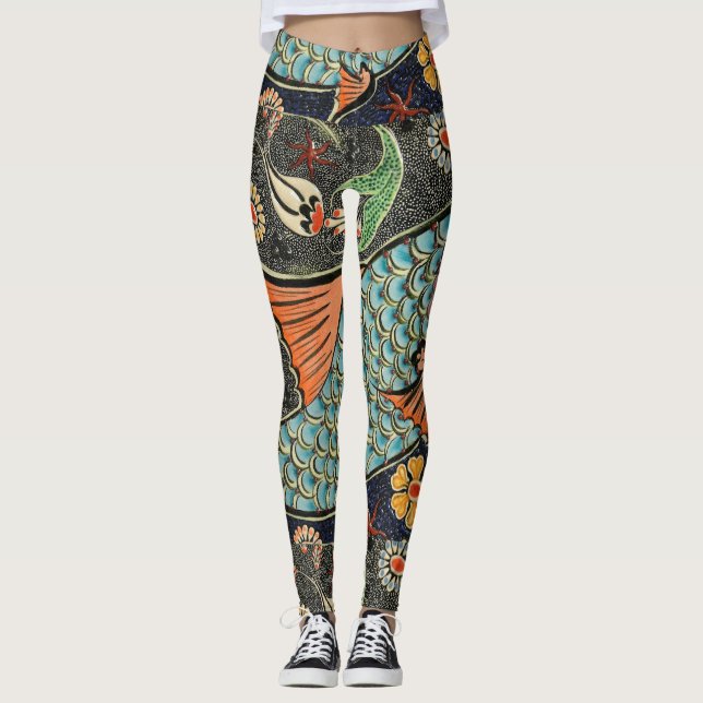 Legging Azulejo de peixe (Frente)