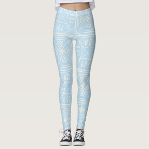 Legging Azulejo delicado no estilo Amalfi sem emenda