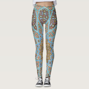 Legging Azulejo Mosaico Azul Paisley