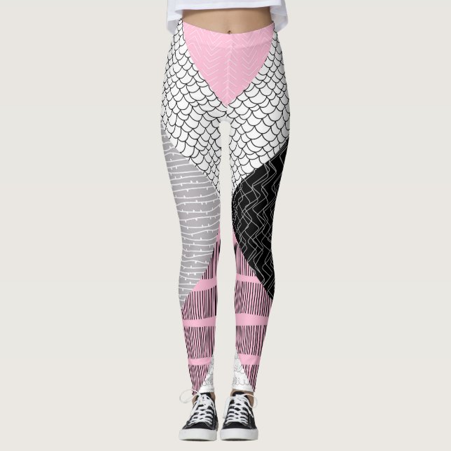 Legging Azulejos, desenho à mão livre. (Frente)