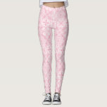 Legging azulejos ornamentados cor-de-rosa<br><div class="desc">Vários azulejos pintados à mão com elementos florais</div>