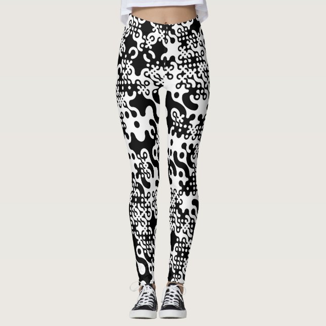 Legging Azulejos Truchet Trippy Groovy (Frente)