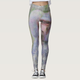 Legging babuíno animal artístico