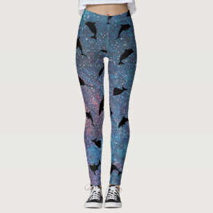 Legging baleia de tubarão-sombra na galáxia gradiente
