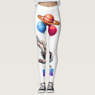 Legging Balões de Planeta de Astronauta Engraçado - Precis