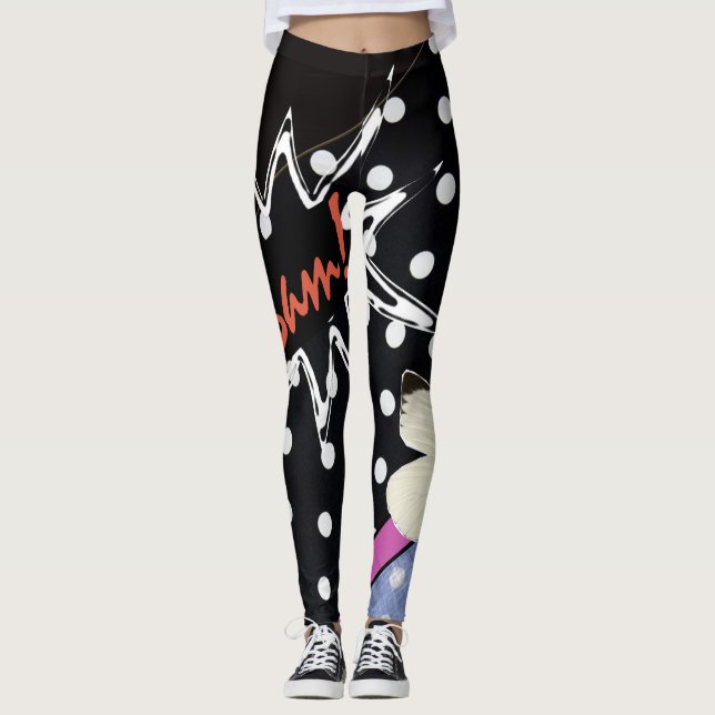 Legging BAM! Caneleiras pretas (Frente)