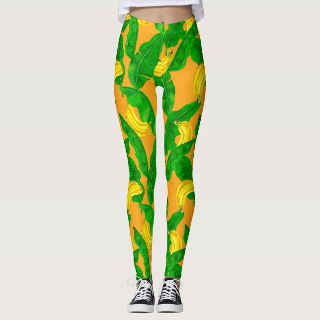Legging Bananas e folhas design (Frente)