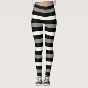 Legging Banda branca e negra