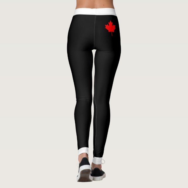 Legging Banda Waistband Espessa com Folha de Mapeamento Ve (Verso)