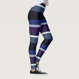 Legging Bandas Abstrato azuis e roxas