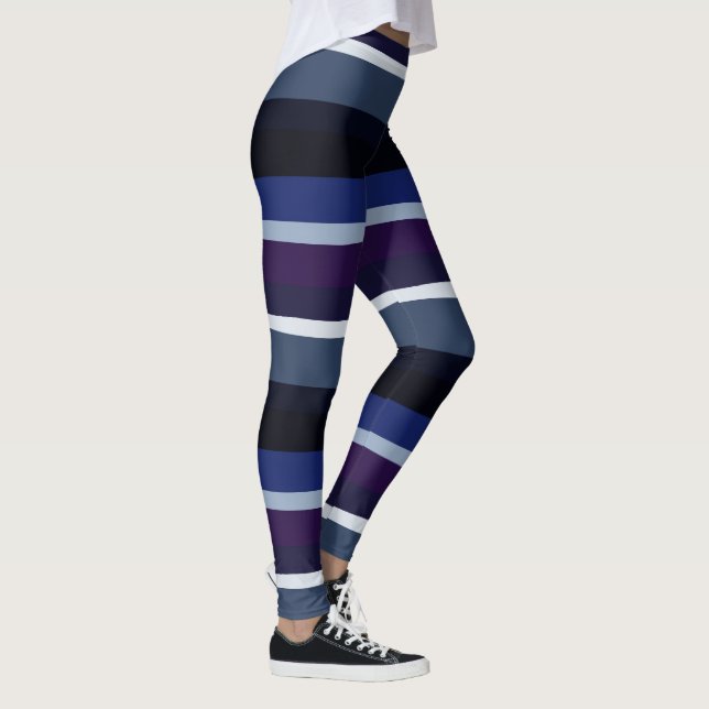 Legging Bandas Abstrato azuis e roxas (Direita)