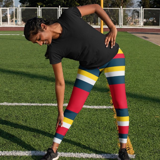 Legging Bandas Amarelas Vermelhas Azuis (Criador carregado)
