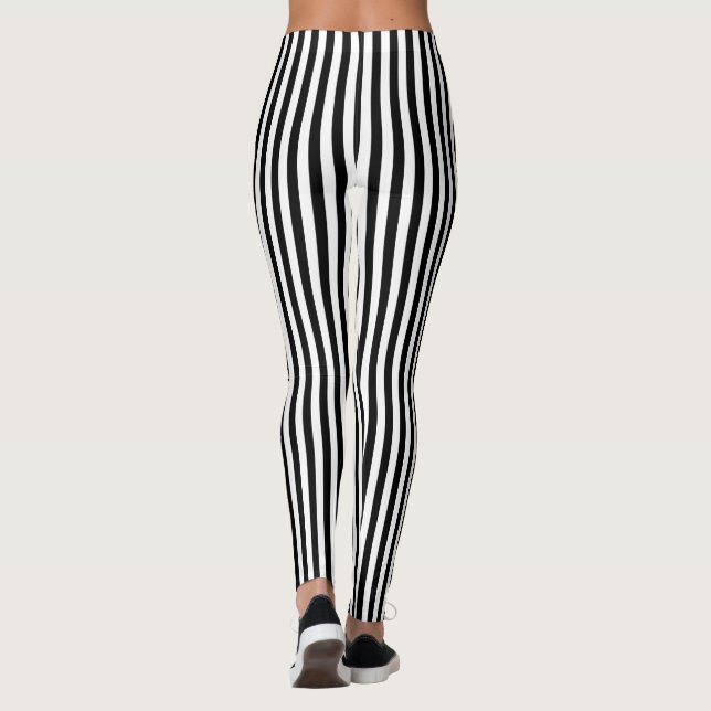 Legging Bandas brancas e pretas (Verso)