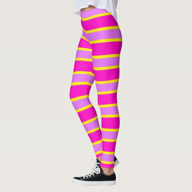 Legging Bandas cor-de-rosa e amarelas (Esquerda)