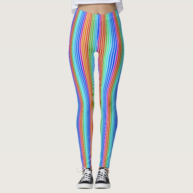 Legging Bandas de doces vibrantes e sem costura (Frente)