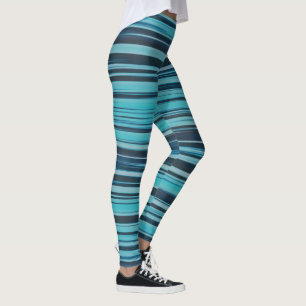 Legging Bandas de onda azuis
