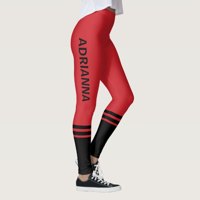 Legging Bandas Horizontais Pretas | Nome | Motor de incênd (Direita)