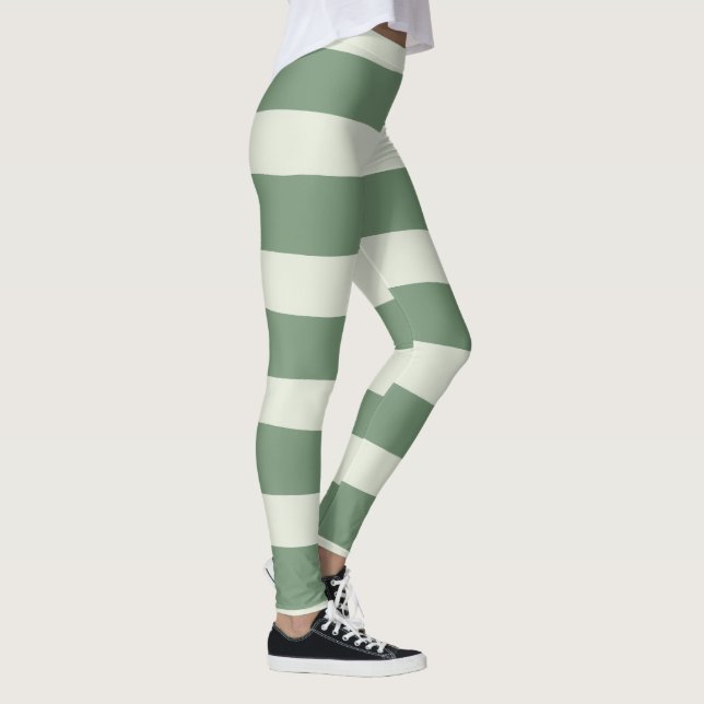 Legging Bandas irregulares - Verde (Direita)