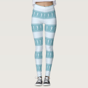 Legging Bandas-marinhos azuis