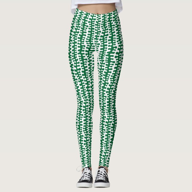 Legging Bandas Orgânicas - Floresta Verde (Frente)