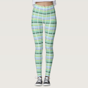 Legging Bandas verdes e azuis