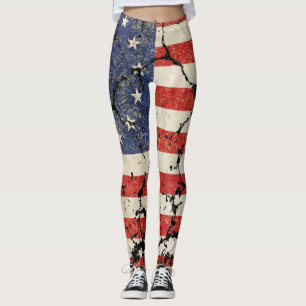 Legging Bandeira 1776 dos E.U., afligida