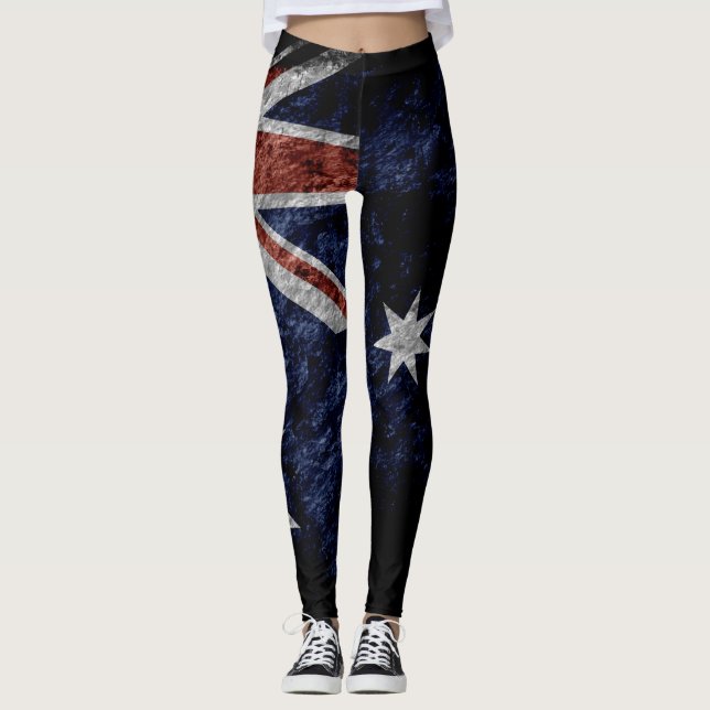 Legging Bandeira #4 de Austrália do vintage (Frente)