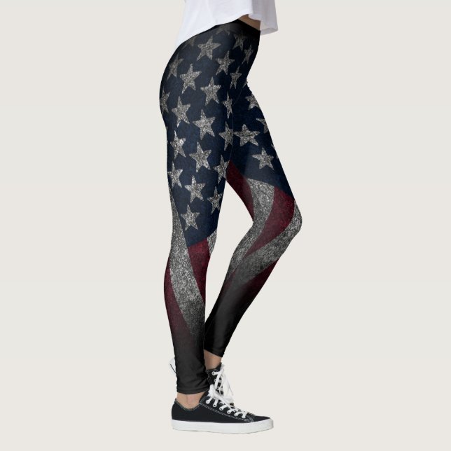 Legging Bandeira Americana, América, Patriótica, Glória Ve (Direita)